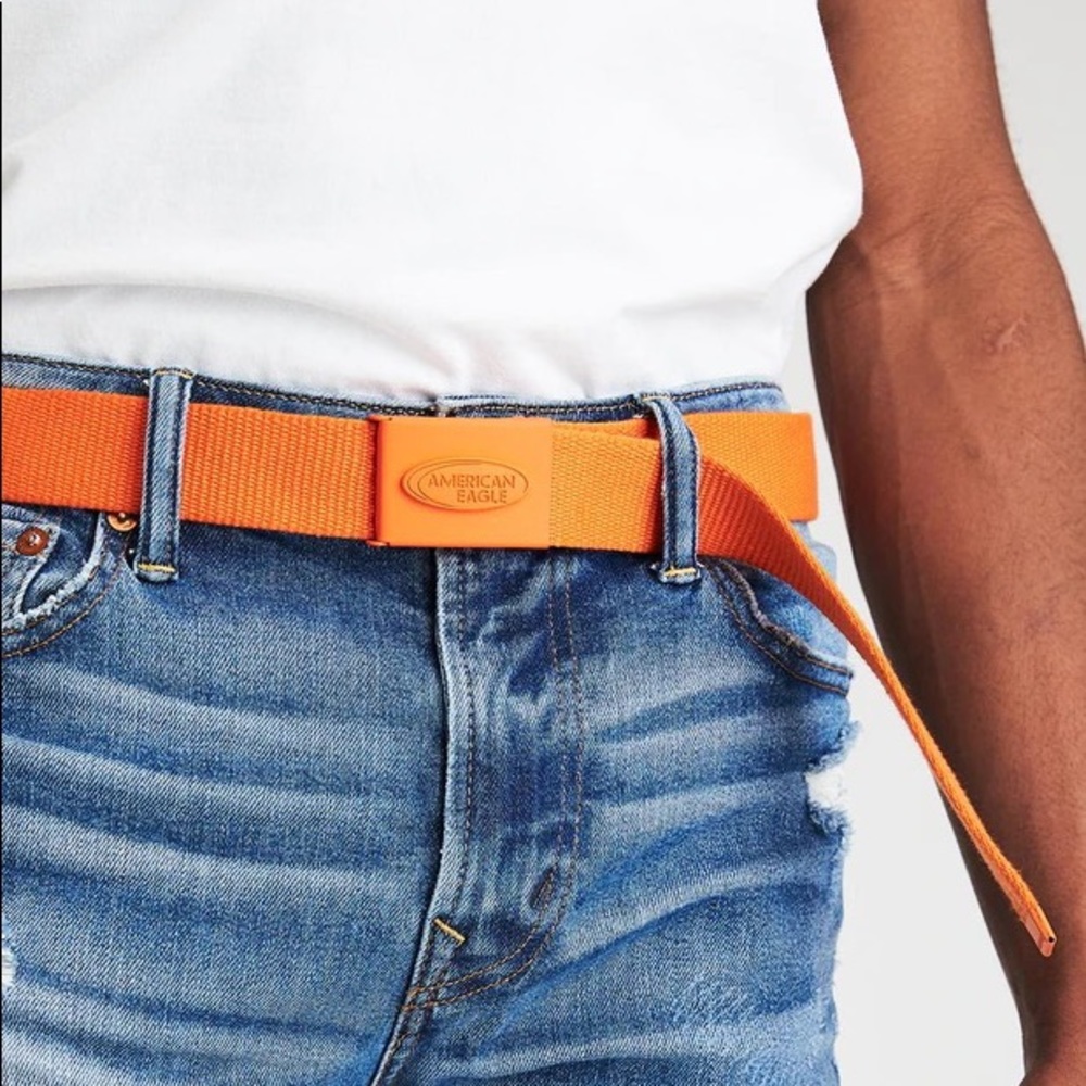 American Eagle - Orange Web Waist Belt